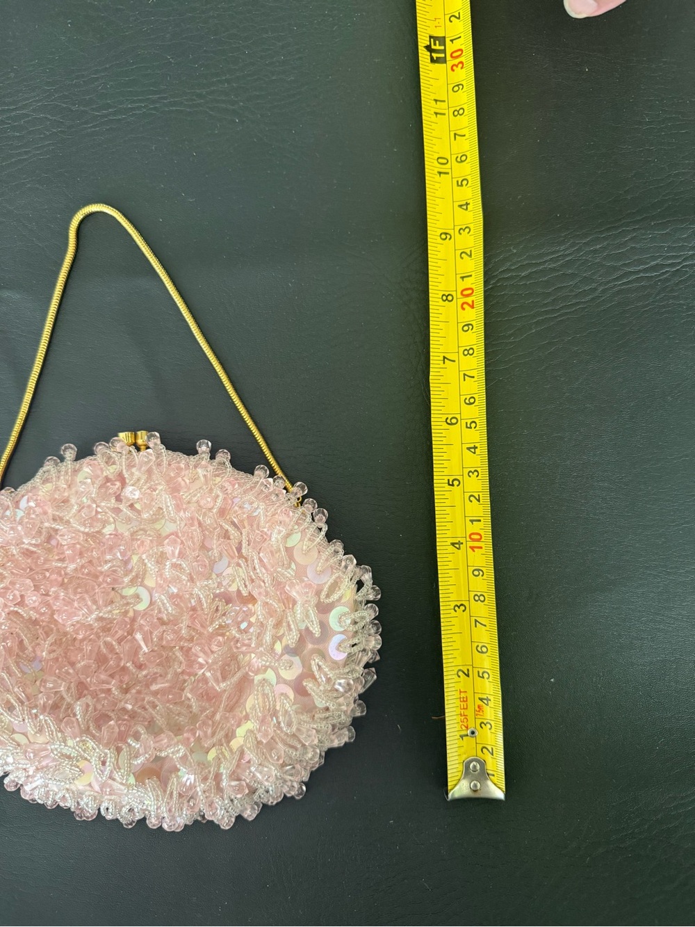 Vintage Fancy Evening Bag LOT: Black Slinky + Pink Beaded - Picture 8 of 11